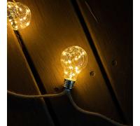 Lumisky Guirlande lumineuse d'extérieur FANTASY STAR CORD SOLAR 10 ampoules micro LED blanc chaud 8m