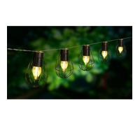 Lumisky Guirlande lumineuse KENY Solar 10 LEDs solaire cage métal lumière blanche 200 cm