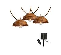 Lumisky Guirlande lumineuse extérieure COTTAGE HYBRID 10 abat-jour blanc chaud 8m solaire/secteur