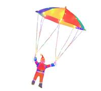 Guirlande solaire de Noël en parachute Père Noël pour intérieur et extérieur - Décoration de fenêtre d'escalier - Installation facile