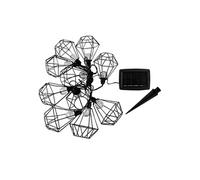 Guirlande solaire diamant MILY 10 ampoules 3.90M Noir G