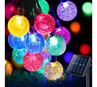 Guirlande Solaire Exterieur, 7m/24 ft 50LEDs Guirlande Lumineuse Exterieure, 8 Modes IP65 Étanche Guirlande Lumineuse Exterieure Solaire pour Jardin, Mariage, Fête, Cour, Décoration (Multicolore)