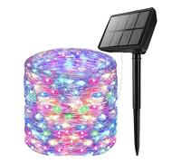 Guirlande Solaire Extérieur Imperméable,LED Guirlande Lumineuse Solaire Extérieur - Décoration d'Ambiance Lumineuse pour Jardin Clôture Terrasse Fête