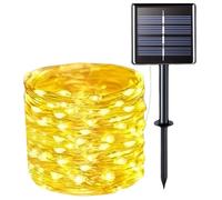 Guirlande Solaire Extérieur Imperméable - LED Guirlande Lumineuse Solaire Extérieur,Décorations de Noël Étanches pour Décoration de Maison, Terrasse, Intérieur, Clôture et Pont
