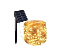 Linxor - Guirlande solaire extérieur lumineuse jardin, terrasse - Ampoules LED 8 modes - 7 m - Blanc chaud