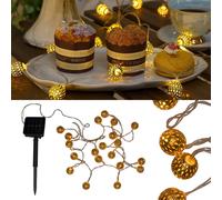 Guirlande Solaire Glamour Ip44 2,8m 3000k 5,5lm Doré