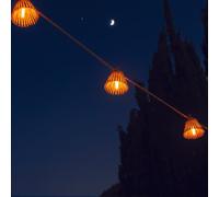 Guirlande solaire hybride beige natura