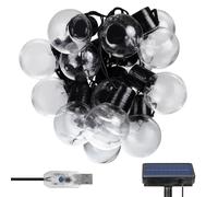 Guirlande solaire LED 2en1 Maclean, IP44, 3W, 60lm, 3000K, Batterie rechargeabl