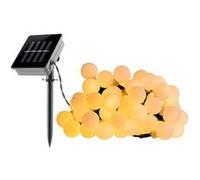 Guirlande solaire LED 6,9 m 60 ampoules blanc chaud IP44 Lumisky Billy