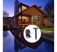 Guirlande lumineuse solaire LED blanc chaud Décoration de Noël vidaXL vidaXL