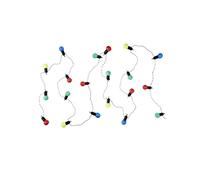 Guirlande solaire lumineuse d'extérieur 20 ampoules led multicolores(L10,70m) - -