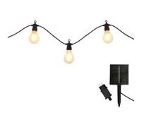 Guirlande solaire PARTY CLEAR HYBRID 10 ampoules 7.5M Noir G