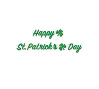 Guirlande St Patrick décoration de fête vert 2 m
