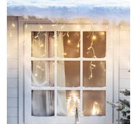 Guirlande Stalactite Core Connect 20m 640 LED Blanc Chaud Câble Transparent Raccordable