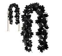 Guirlande Végétale Halloween, Guirlande Artificielle de Feuilles d'Érable en 2 Pièces, Décoration Saisonnière Halloween pour Bureau Perron Cour Jardin Intérieur Cuisine Fenêtre Fête Feu de Camp