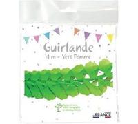 guirlande zinnia papier soie bio 4m vert pomme - cda 03201vo Vert G