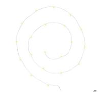 Guirlandes ""Anya"" 20 microLED à pile argent blanc chaud L190cm - Atmosphera Créateur d'intérieur