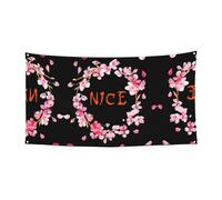 Guirlandes de belles fleurs imprimées pour Halloween, bannières à suspendre, fournitures de fête pour réunions de famille, convient aux bateaux et jardins