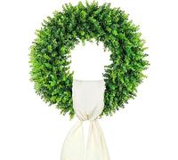 Guirlandes de buis DDHS 20'' pour porte d'entrée. Guirlandes artificielles pour porte d'entrée, mariage à la ferme, vertes pour toute l'année, intérieur et extérieur pour guirlandes d'été, décorations