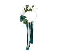 Guirlandes De Fleurs Simulation Charme Couronne Artificielles avec des Rubans Dentelle en pour L'embellissement La Pièce des Âges Guirlandes Blanches