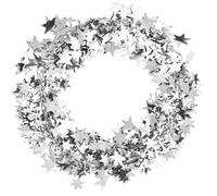 Guirlandes de guirlandes d'étoiles de 7,5 m, guirlandes de guirlandes d'étoiles Scintillantes argentées, décorations de Guirlande de Fil d'étoile de Noël Petite Guirlande (Argent)