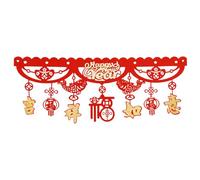 Guirlandes de Nouvel An 2025 à suspendre pour fête d'anniversaire, festival, accessoires de magasin, décoration horizontale à suspendre pour le Nouvel An chinois