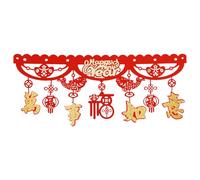 Guirlandes de Nouvel An chinois, décoration à suspendre pour les vacances, la célébration, le festival du printemps, accessoire horizontal