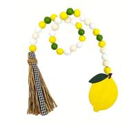 Guirlandes de Perles de Citron Fermes Guirlandes de Perles de Bois avec Glands Décors de Campagne Décorations murales de prière Décorations de Plateau à Plusieurs Niveaux d ' été