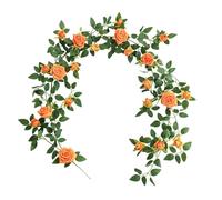 Guirlandes de roses pour décoration, vis de roses, guirlande florale fausse - 5.9FT Artificielle Rose Vis Fleurs Faux Vis pour Mariage Maison Jardin Artisanat Art Decor Saint Valentin