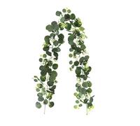Guirlandes d'eucalyptus artificielles de 180 cm à suspendre, accessoire parfait pour le salon ou le bureau avec 60 têtes de fleurs d'eucalyptus réalistes