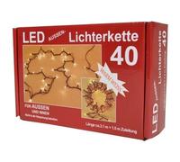 Guirlandes Extérieures 40 LED Lumineuse Blanc Chaud Éclairage Lumière de Noël