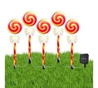 Guirlandes Lumineuses de Canne de Noël,Lanterne Solaire Festive,Éclairage De Chemin en Forme De Canne De Noël - pour Jardin Pelouse Allée Terrasse Chemin D'Accès Maison Fête Vacances