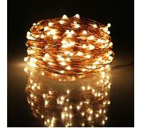 Guirlandes lumineuses en fil de cuivre 5M 50LEDs USB,Blanc chaud,Forme personnalisable,Décoration Noël, Halloween