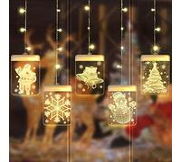 Guirlandes Lumineuses, LED extérieur et intérieur, lumières de Noël à LED, Cloches 3D, Flocons de Neige, lumières suspendues, décoration de Chambre Romantique, guirlandes Lumineuses en Acrylique, déc