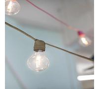 Guirlandes Lumineuses Led Solaire Allegra Coloris Naturel E27 350lm 2w Ip44 Blanc Chaud New Garden Marron