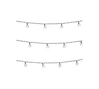 Grundig Solar Power Light String 9 M - Chaîne de 50 lumières avec panneau solaire - Lumière blanche chaude - 8 modes - Noir