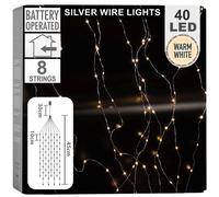 Guirlandes lumineuses pour sapin de Noël, fils, 40 LED, 45 cm