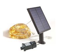 GuirLED - Guirlande d'extérieur lumineuse mini LED - Étanche IP55 - Panneau solaire haut rendement - ON/OFF automatique - 200 LED 20 mètres - Filament Silver