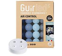 GuirLED - Guirlande lumineuse boules coton LED USB - Télécommande sans fil - Veilleuse bébé 2h - Adaptateur secteur double USB 2A inclus - 4 intensités - 32 boules 3.2m - Byzantin