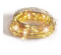 GuirLED - Guirlande lumineuse mini LED USB - Timer 2h - 3 intensités - Adaptateur secteur double USB 2A inclus - 100 LED 10 mètres - Filament Silver