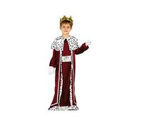 GUIRMA | Costume de Roi Mage Blond Enfant (10-12 ans) - Cape et Tunique - Costumes de Noël et Rois Mages pour Fêtes Enfantines et Célébrations du Nouvel An - Idéal pour Enfants - Rouge