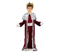 GUIRMA | Costume de Roi Mage Blond Enfant (5-6 ans) - Cape et Tunique - Costumes de Noël et Rois Mages pour Fêtes Enfantines et Célébrations du Nouvel An - Idéal pour Enfants - Rouge