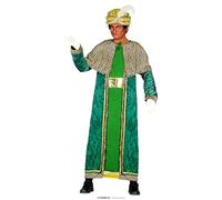 GUIRMA | Costume de Roi Mage Noir Adulte (52-54/L) - Cape et Tunique - Costume de Noël et Rois Mages pour Fêtes Costumées et Célébrations du Nouvel An - Idéal pour Homme - Noir