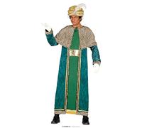 GUIRMA | Costume de Roi Mage Noir Adulte (54-56/XL) - Cape et Tunique - Costume de Noël et Rois Mages pour Fêtes Costumées et Célébrations du Nouvel An - Idéal pour Homme - Noir