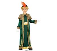 GUIRMA | Costume de Roi Mage Noir Enfant (7-9 ans) - Cape et Tunique - Costumes de Noël, Rois Mages et Nouvel An pour Fêtes Costumées - Idéal pour Enfants - Noir