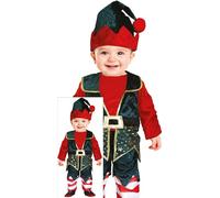 GUIRMA | Costume d'Elfe Bébé (18-24 Mois) - Gilet, Bonnet et Pantalon - Costumes de Noël et Nouvel An pour Bébés - Idéal pour Fêtes d'Elfes et Célébrations de Noël - Rouge et Vert