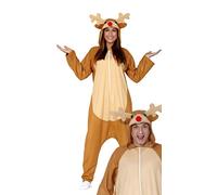 GUIRMA Costume Pyjama Renne Combinaison Père Noël Rudolph Homme Femme