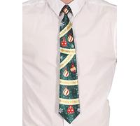 GUIRMA | Cravate Boules de Noël (45 cm) - Accessoire Textile pour Fêtes de Noël et Nouvel An - Idéal pour Costumes et Célébrations - Adulte Unisexe - Multicolore