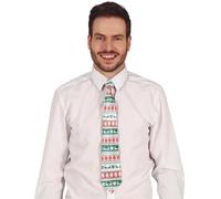 GUIRMA | Cravate Estampée Cool Clown (Taille Unique) - Accessoire Textile pour Fêtes et Nouvel An - Idéal pour Costumes et Célébrations - Unisexe Adulte - Vert et Rouge