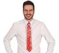 GUIRMA | Cravate Estampée Cool Clown (Taille Unique) - Accessoire Textile pour Fêtes et Nouvel An - Idéal pour Costumes et Célébrations - Unisexe Adulte - Rouge